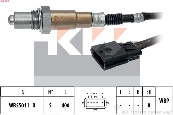 KW 498 504 - Sonda Lambda aaoparts.ro