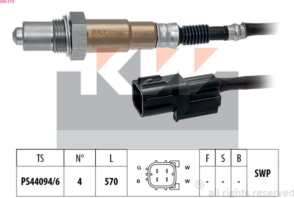 KW 498 519 - Sonda Lambda aaoparts.ro