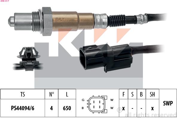 KW 498 517 - Sonda Lambda aaoparts.ro