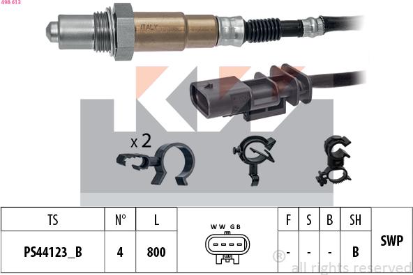 KW 498 613 - Sonda Lambda aaoparts.ro