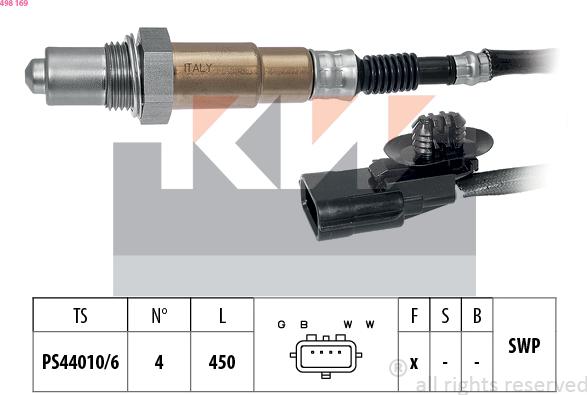 KW 498 169 - Sonda Lambda aaoparts.ro