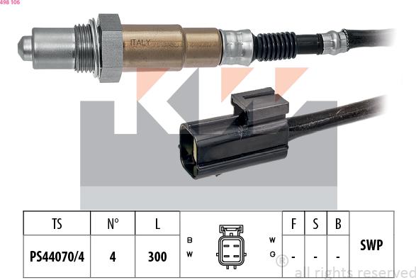 KW 498 106 - Sonda Lambda aaoparts.ro