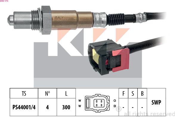 KW 498 175 - Sonda Lambda aaoparts.ro