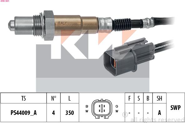 KW 498 361 - Sonda Lambda aaoparts.ro