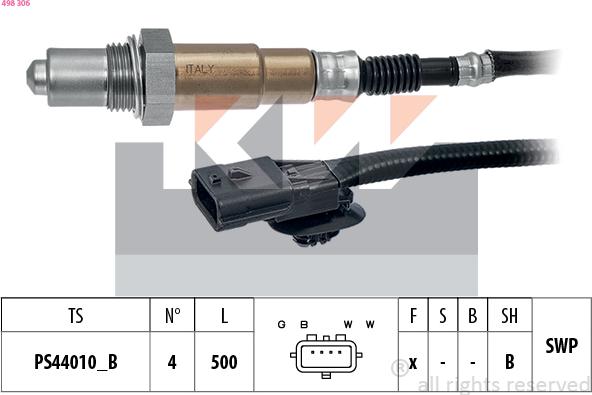 KW 498 306 - Sonda Lambda aaoparts.ro