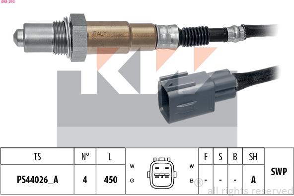 KW 498 293 - Sonda Lambda aaoparts.ro