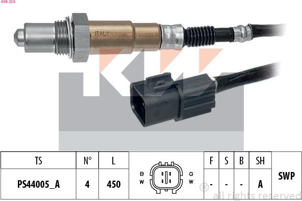 KW 498 256 - Sonda Lambda aaoparts.ro