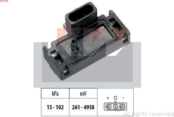 KW 493 001 - Senzor presiune aer aaoparts.ro
