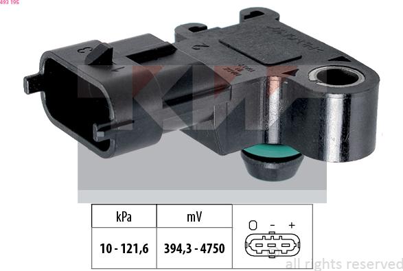 KW 493 195 - Senzor presiune aer aaoparts.ro
