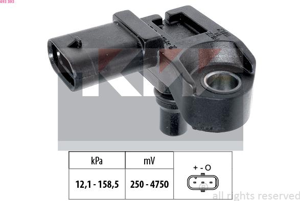 KW 493 393 - Senzor presiune aer aaoparts.ro