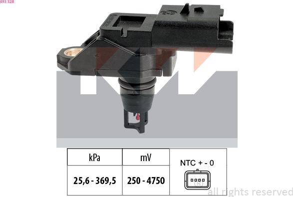 KW 493 328 - Senzor presiune aer aaoparts.ro