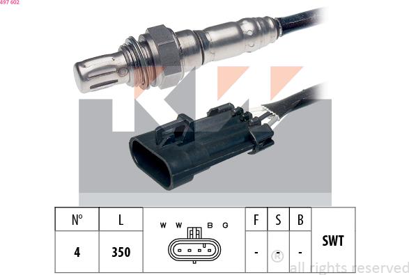 KW 497 602 - Sonda Lambda aaoparts.ro