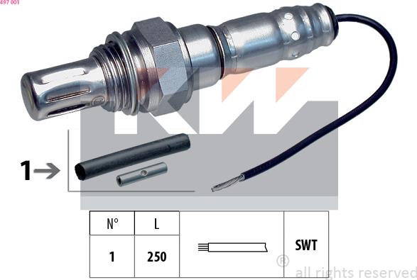 KW 497 001 - Sonda Lambda aaoparts.ro
