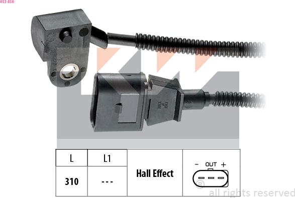 KW 453 456 - Senzor,pozitie ax cu came aaoparts.ro