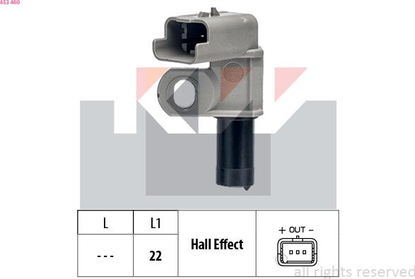 KW 453 460 - Senzor,pozitie ax cu came aaoparts.ro