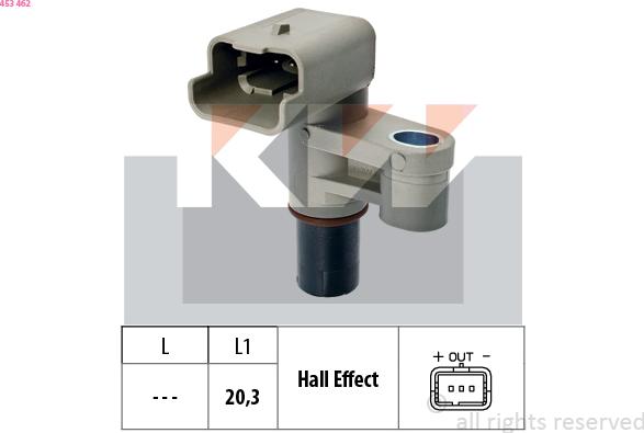 KW 453 462 - Senzor,pozitie ax cu came aaoparts.ro