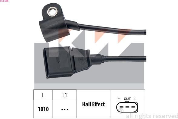 KW 453 565 - Senzor,pozitie ax cu came aaoparts.ro