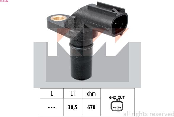 KW 453 522 - Senzor impulsuri, arbore cotit aaoparts.ro