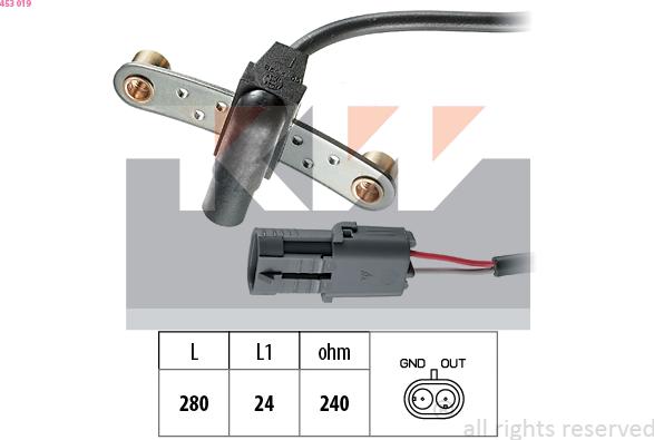 KW 453 019 - Senzor impulsuri, arbore cotit aaoparts.ro