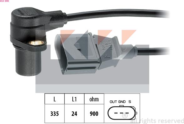 KW 453 398 - Senzor impulsuri, arbore cotit aaoparts.ro