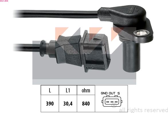 KW 453 204 - Senzor turatie, cutie de viteza automata aaoparts.ro