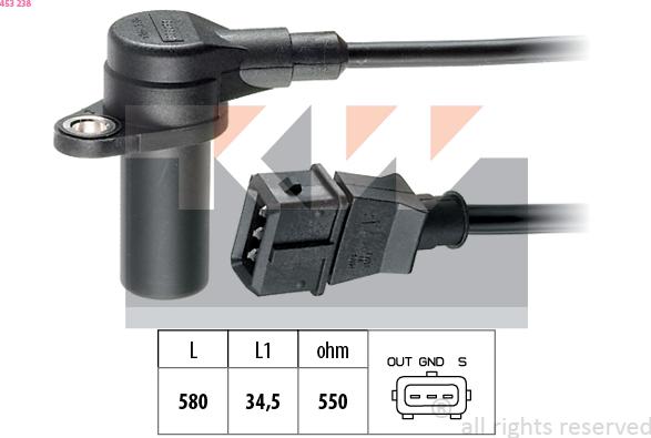 KW 453 238 - Senzor impulsuri, arbore cotit aaoparts.ro