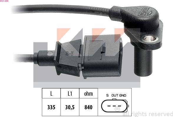 KW 453 220 - Senzor impulsuri, arbore cotit aaoparts.ro