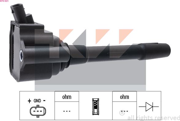 KW 470 651 - Bobina de inductie aaoparts.ro
