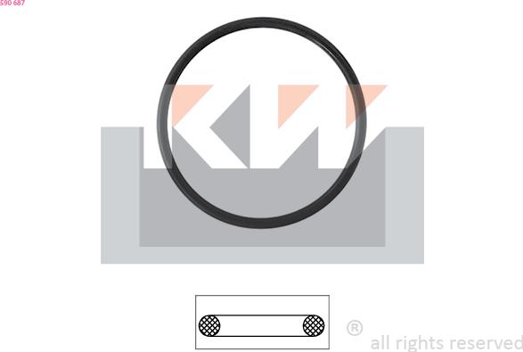 KW 590 687 - Garnitura termostat aaoparts.ro
