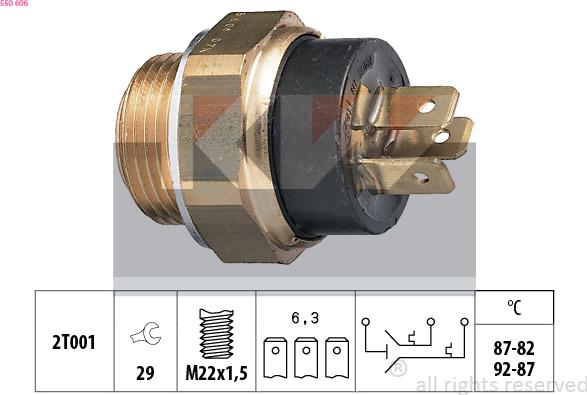 KW 550 606 - Comutator temperatura, ventilator radiator aaoparts.ro
