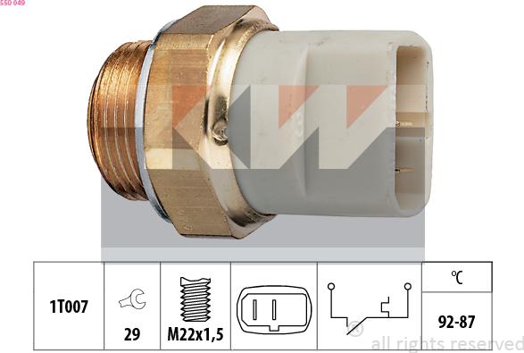 KW 550 049 - Comutator temperatura, ventilator radiator aaoparts.ro