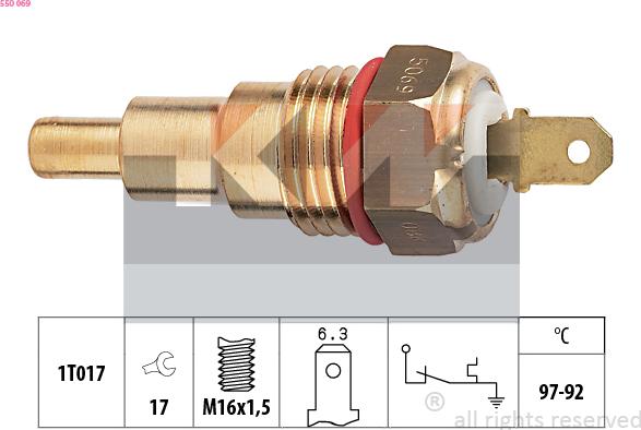 KW 550 069 - Comutator temperatura, ventilator radiator aaoparts.ro