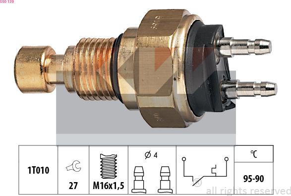 KW 550 139 - Comutator temperatura, ventilator radiator aaoparts.ro