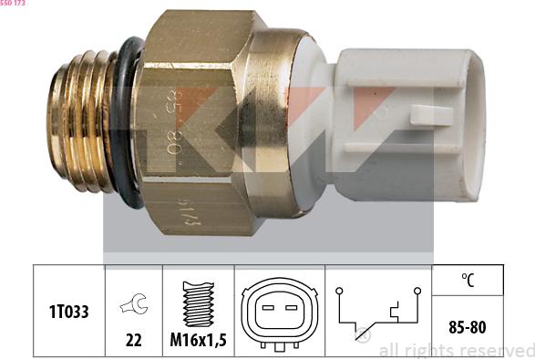 KW 550 173 - Comutator temperatura, ventilator radiator aaoparts.ro