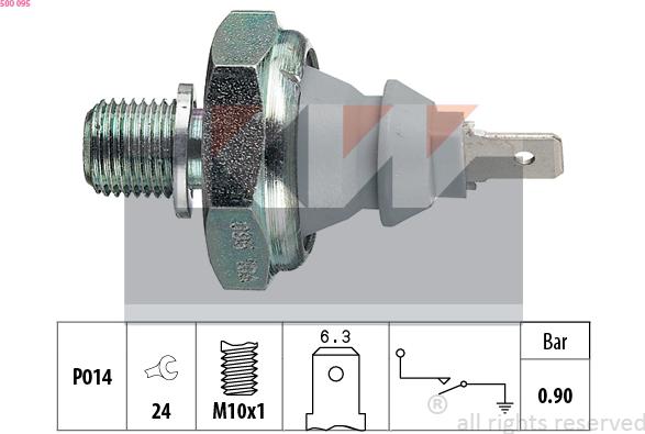 KW 500 095 - Senzor,presiune ulei aaoparts.ro