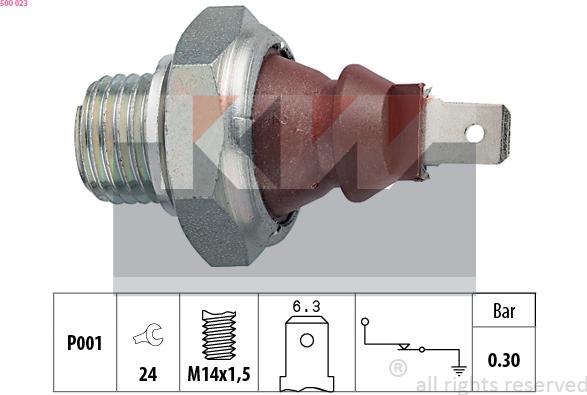 KW 500 023 - Senzor,presiune ulei aaoparts.ro
