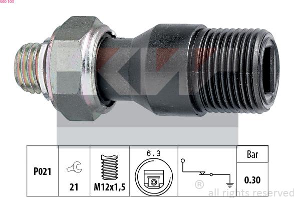 KW 500 103 - Senzor,presiune ulei aaoparts.ro