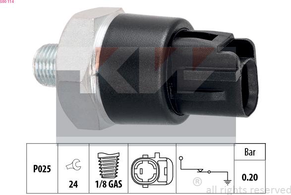 KW 500 114 - Senzor,presiune ulei aaoparts.ro