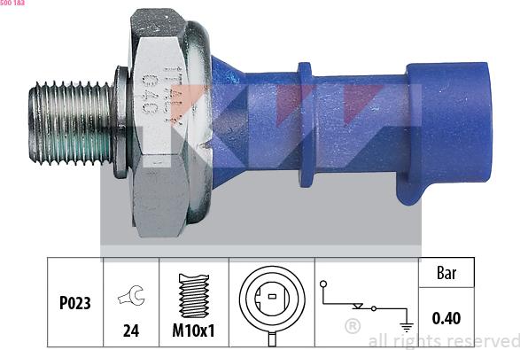 KW 500 183 - Senzor,presiune ulei aaoparts.ro