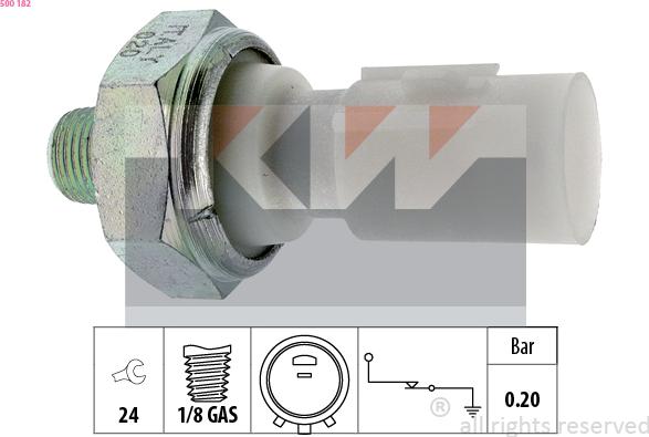 KW 500 182 - Senzor,presiune ulei aaoparts.ro
