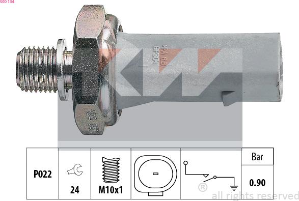 KW 500 134 - Senzor,presiune ulei aaoparts.ro