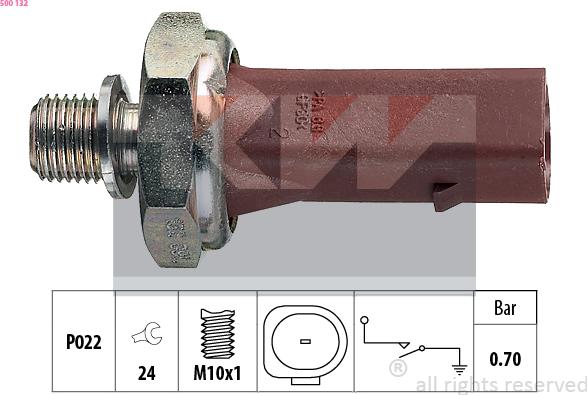 KW 500 132 - Senzor,presiune ulei aaoparts.ro