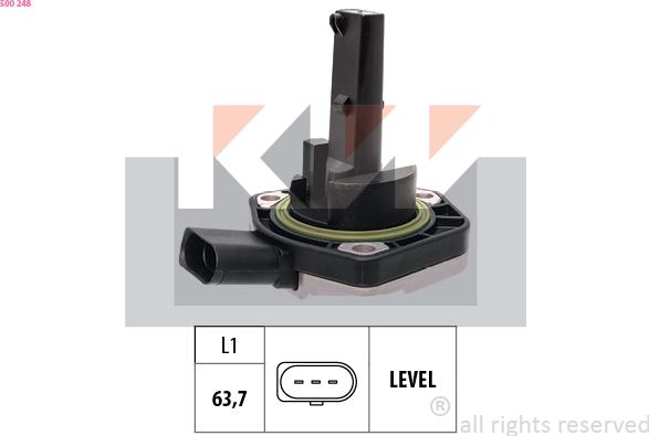 KW 500 248 - Senzor,nivel ulei motor aaoparts.ro