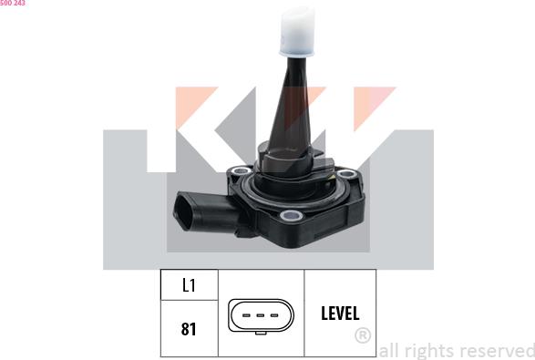 KW 500 243 - Senzor,nivel ulei motor aaoparts.ro