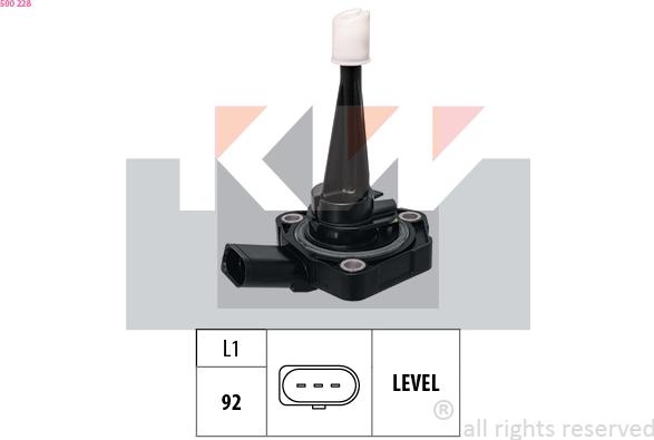 KW 500 228 - Senzor,nivel ulei motor aaoparts.ro