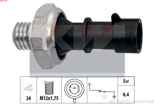 KW 500 222 - Senzor,presiune ulei aaoparts.ro