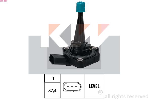 KW 500 227 - Senzor,nivel ulei motor aaoparts.ro
