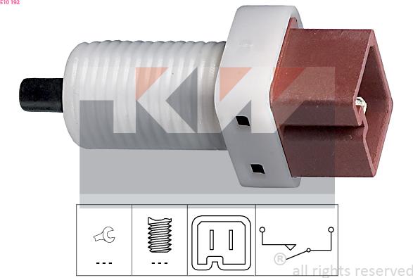 KW 510 192 - Comutator, actionare ambreiaj (Tempomat) aaoparts.ro