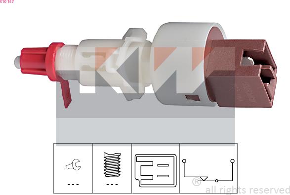 KW 510 157 - Comutator, actionare ambreiaj (Tempomat) aaoparts.ro