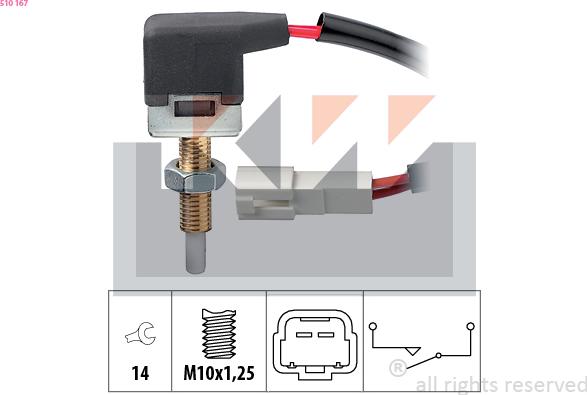 KW 510 167 - Comutator, actionare ambreiaj (Tempomat) aaoparts.ro